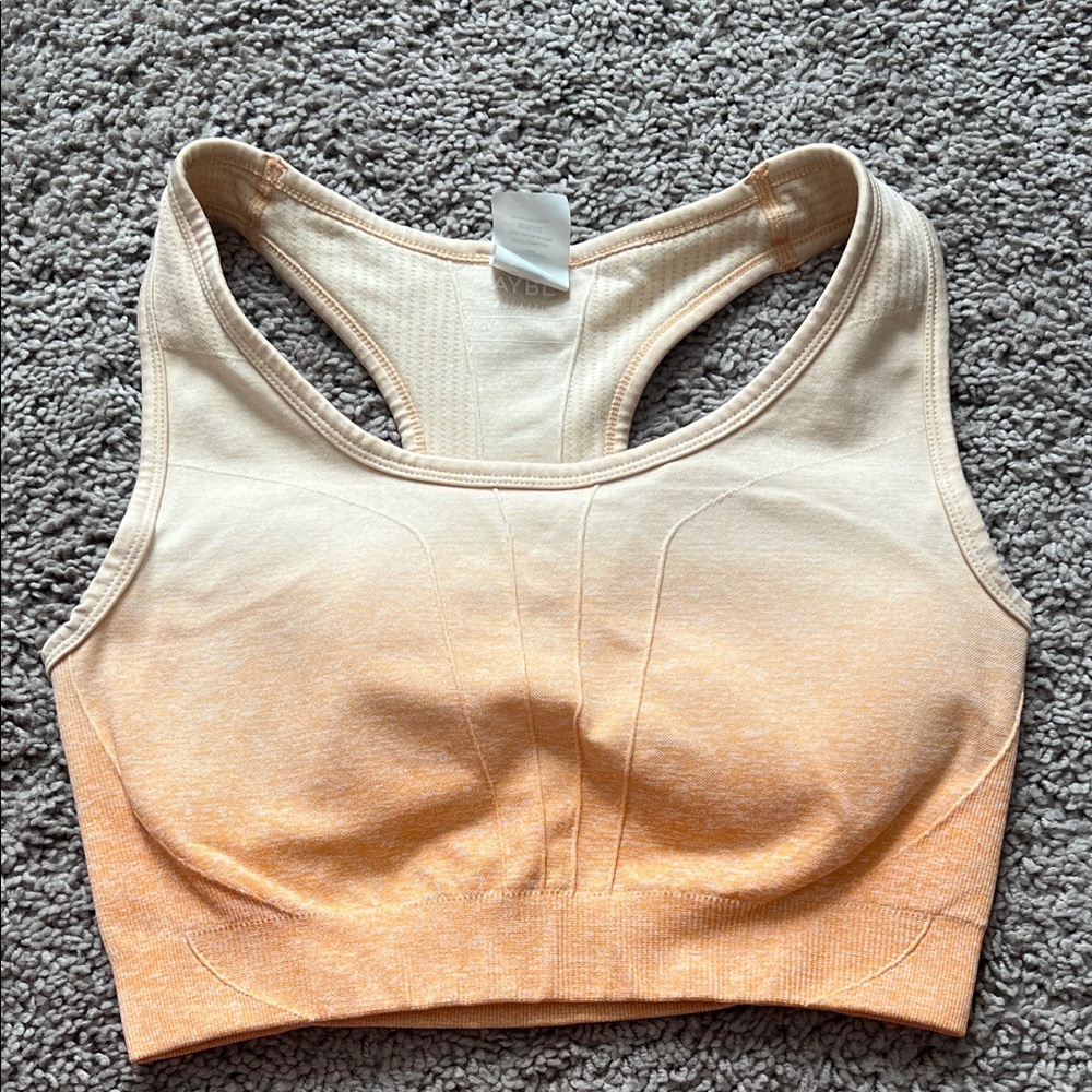 AYBL Beige to Orange Gradient Sports Bra